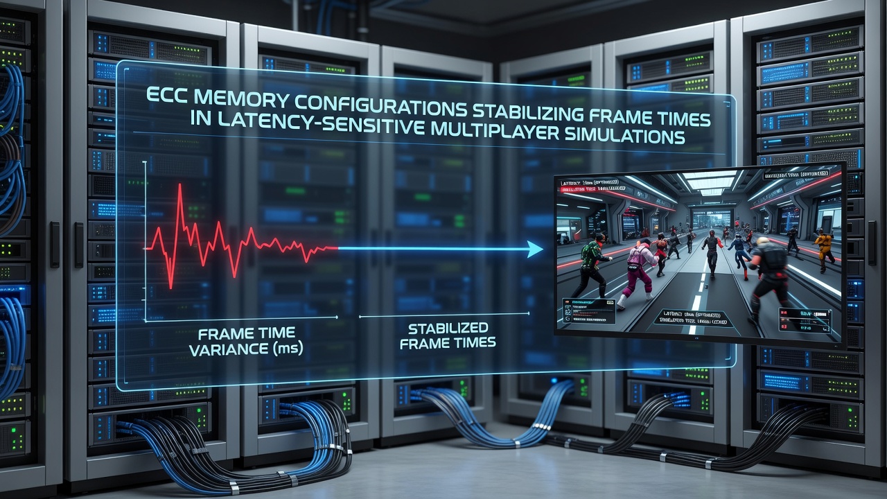 ECC memory modules installed in a high-performance gaming rig used for multiplayer simulations
