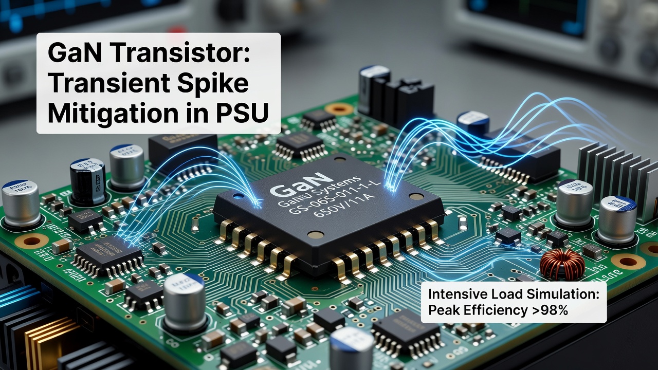 Close-up view of gallium nitride power stages within a modular power supply unit used in professional visualization environments