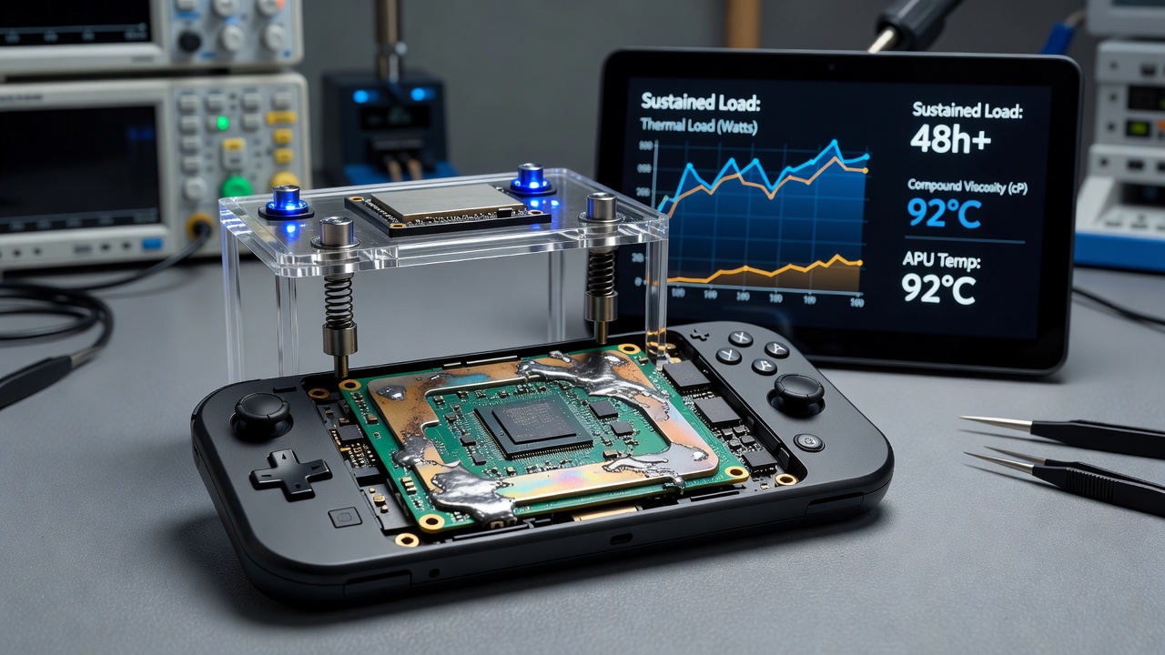 Thermal imaging of APU surface temperatures during prolonged handheld esports use