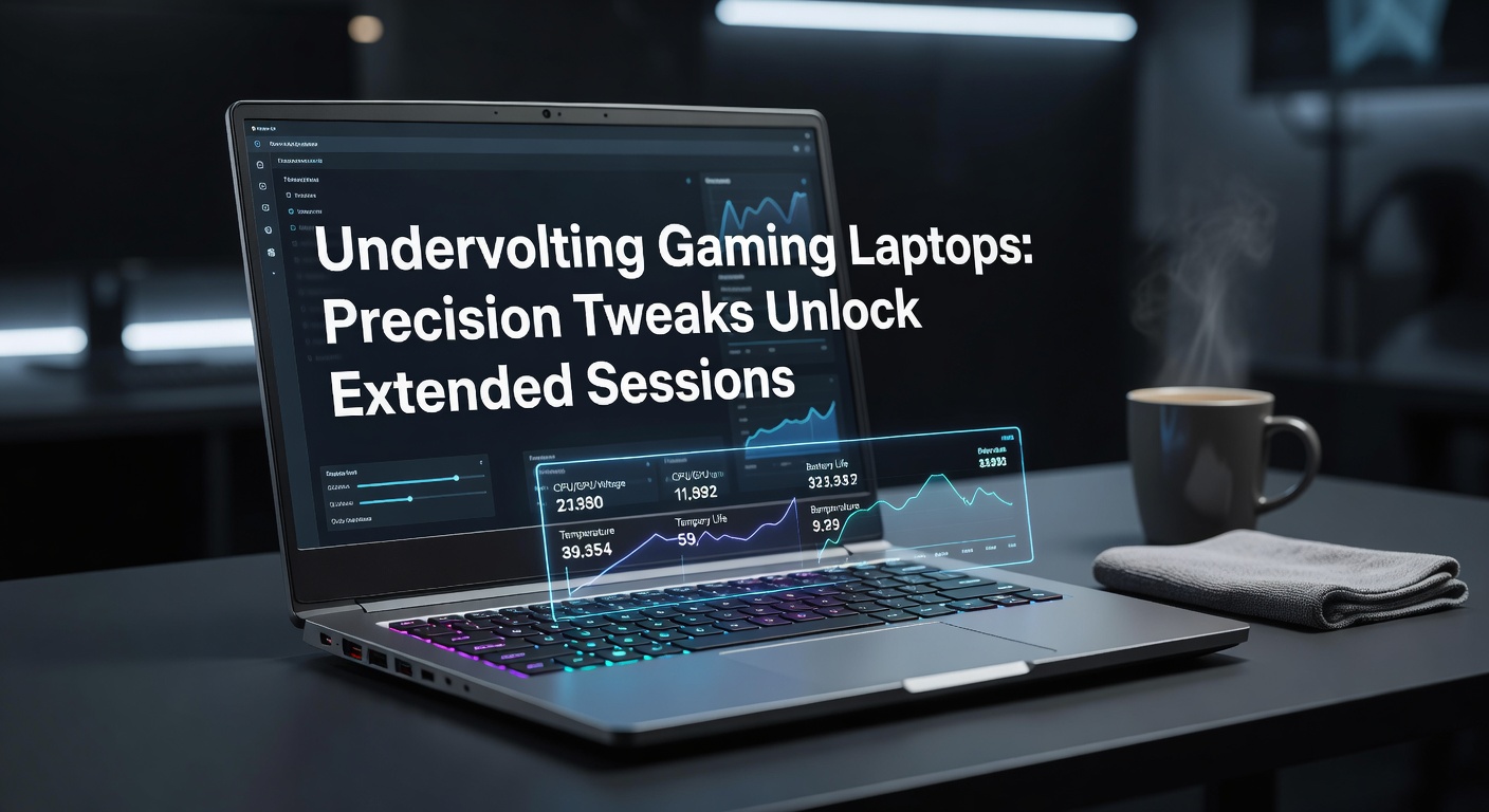Before-and-after thermal images of a gaming laptop CPU during stress tests, showing dramatic heat reduction post-undervolt